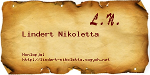 Lindert Nikoletta névjegykártya