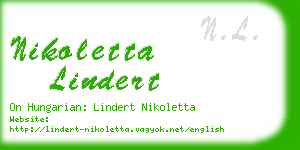nikoletta lindert business card
